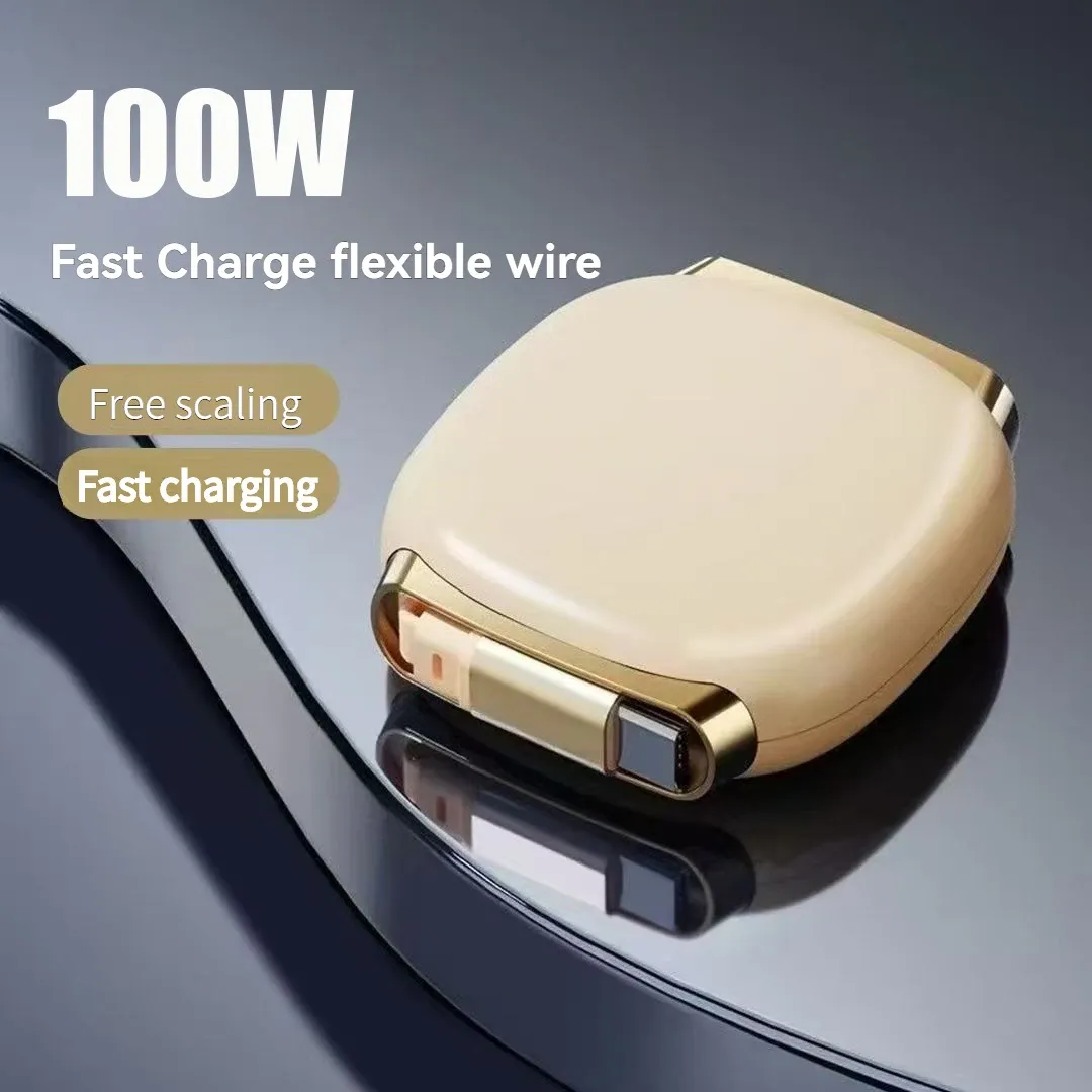 Câble USB-C rétractable 100 W, 6 A, 1 m 3