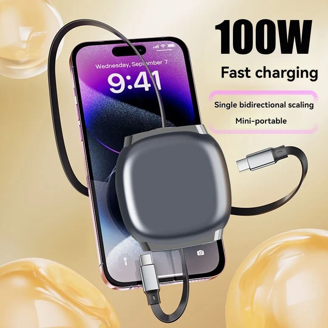 Câble USB-C rétractable, détail des finitions