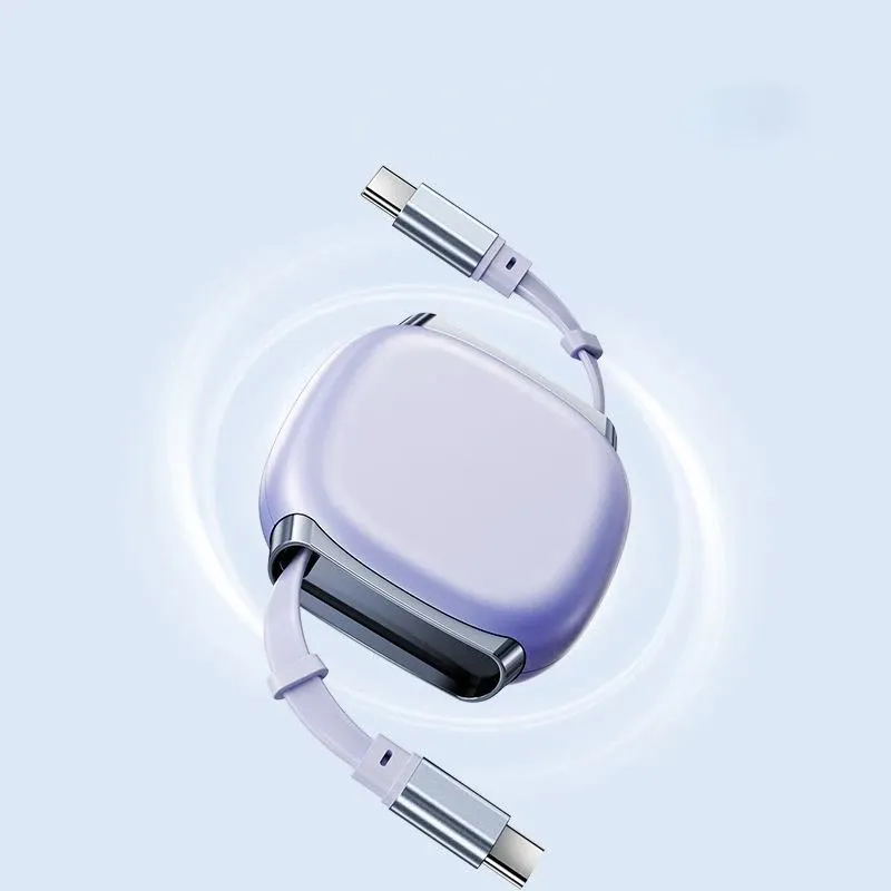 Câble USB-C rétractable 100 W, 6 A, 1 m 8