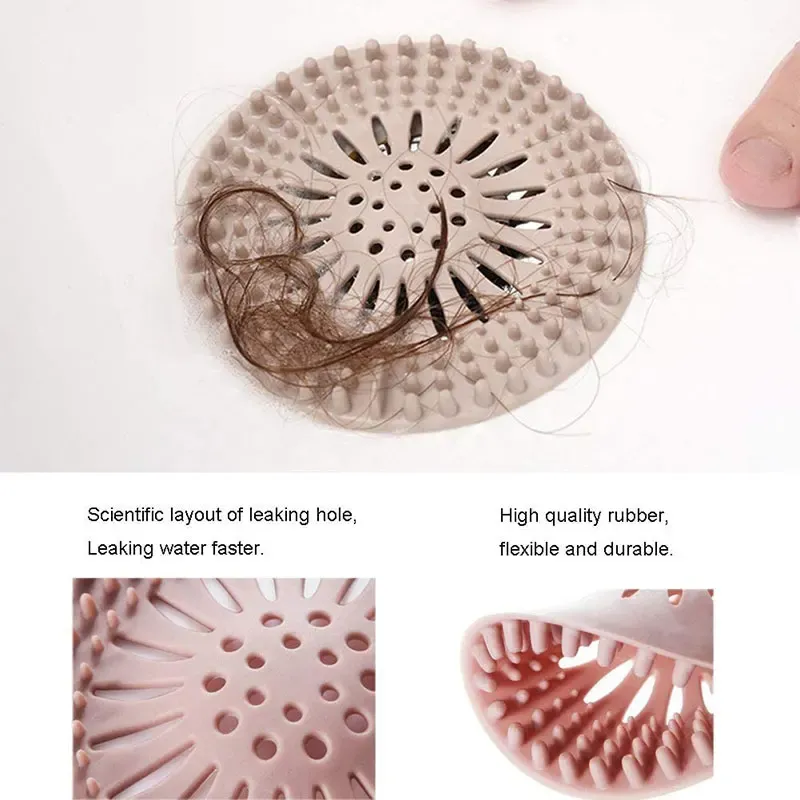 Filtre anti-cheveux pour lavabo, douche et évacuation de sol 3