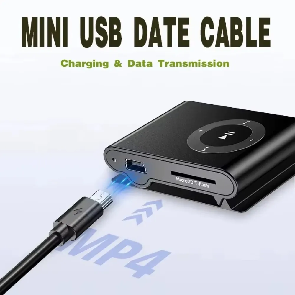 Câble USB-A vers Mini USB tressé, transfert de données rapide et charge pour lecteur MP3/MP4, GPS, DVR de voiture et appareil photo numérique (0,25 m, 1 m, 2 m) 3