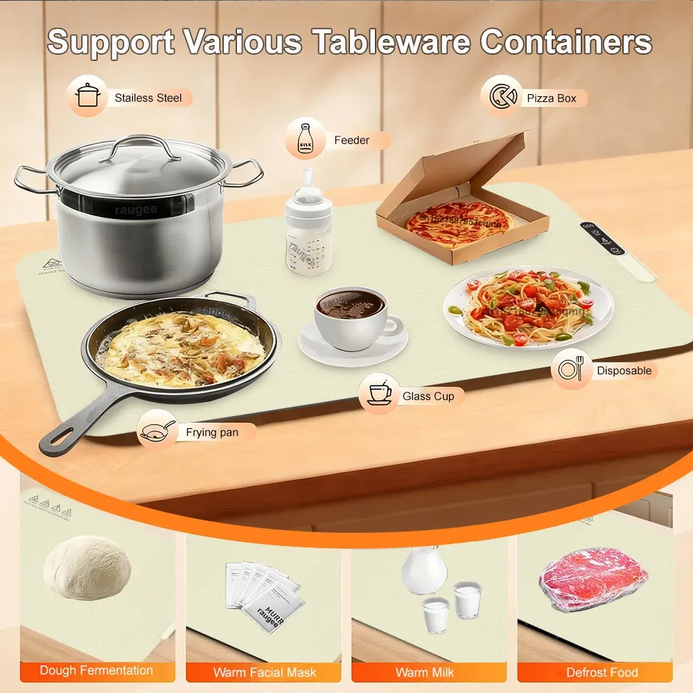 Plaque chauffante électrique pliable en silicone pour aliments et café 4