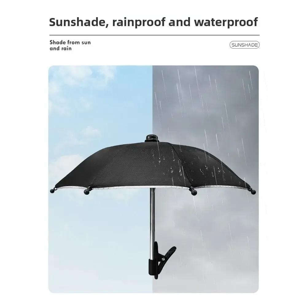 Support téléphone fixé sur un parapluie