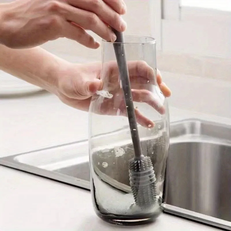 Brosse en silicone en situation d'utilisation