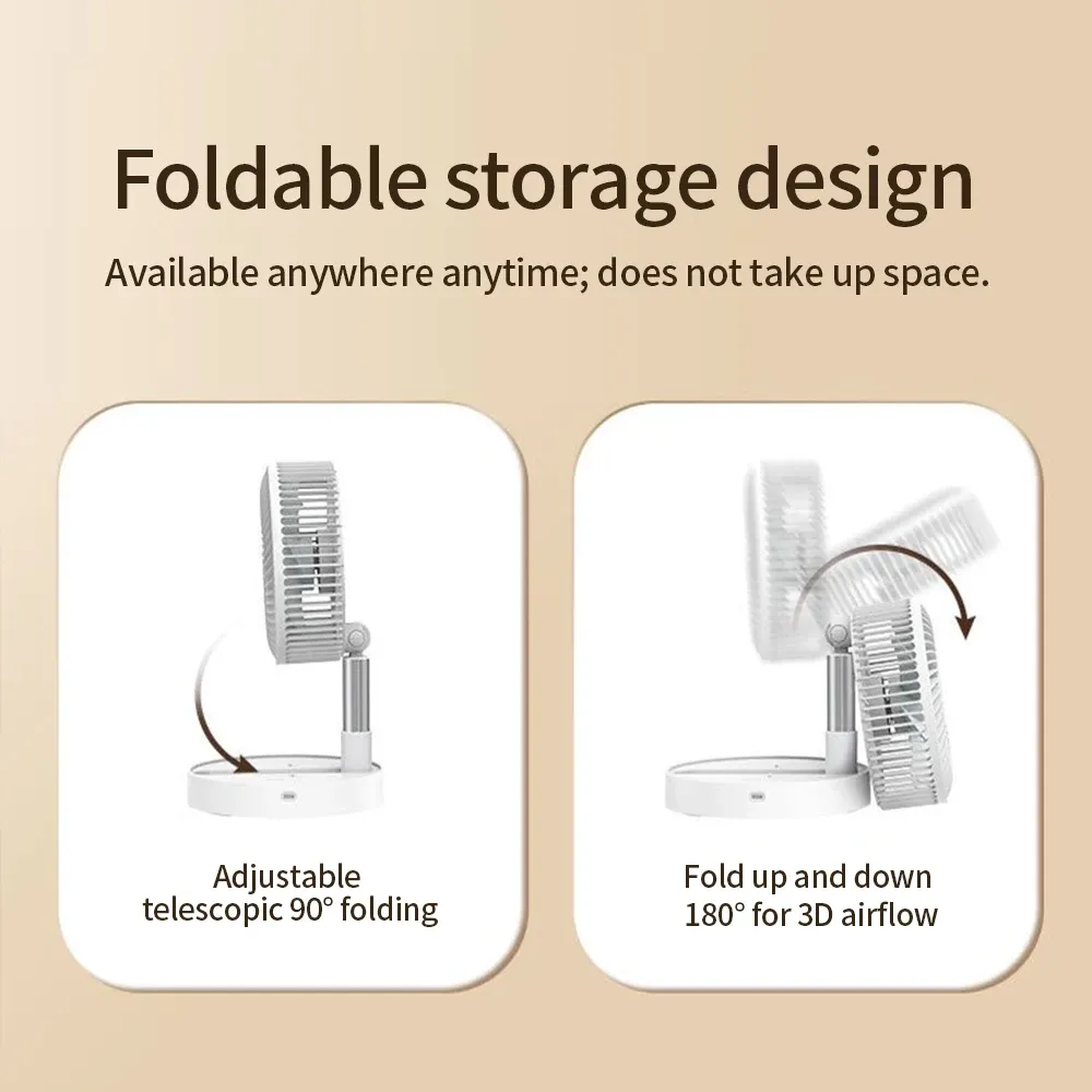 Ventilateur portatif pliable USB, détails