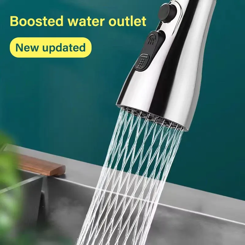 Rallonge de robinet de cuisine universelle 3 en 1 à rotation à 360° – Embout extractible multi-jets 3