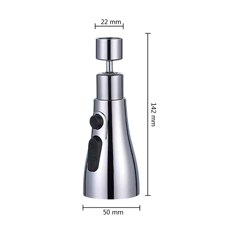Rallonge de robinet de cuisine universelle 3 en 1 à rotation à 360° – Embout extractible multi-jets 6