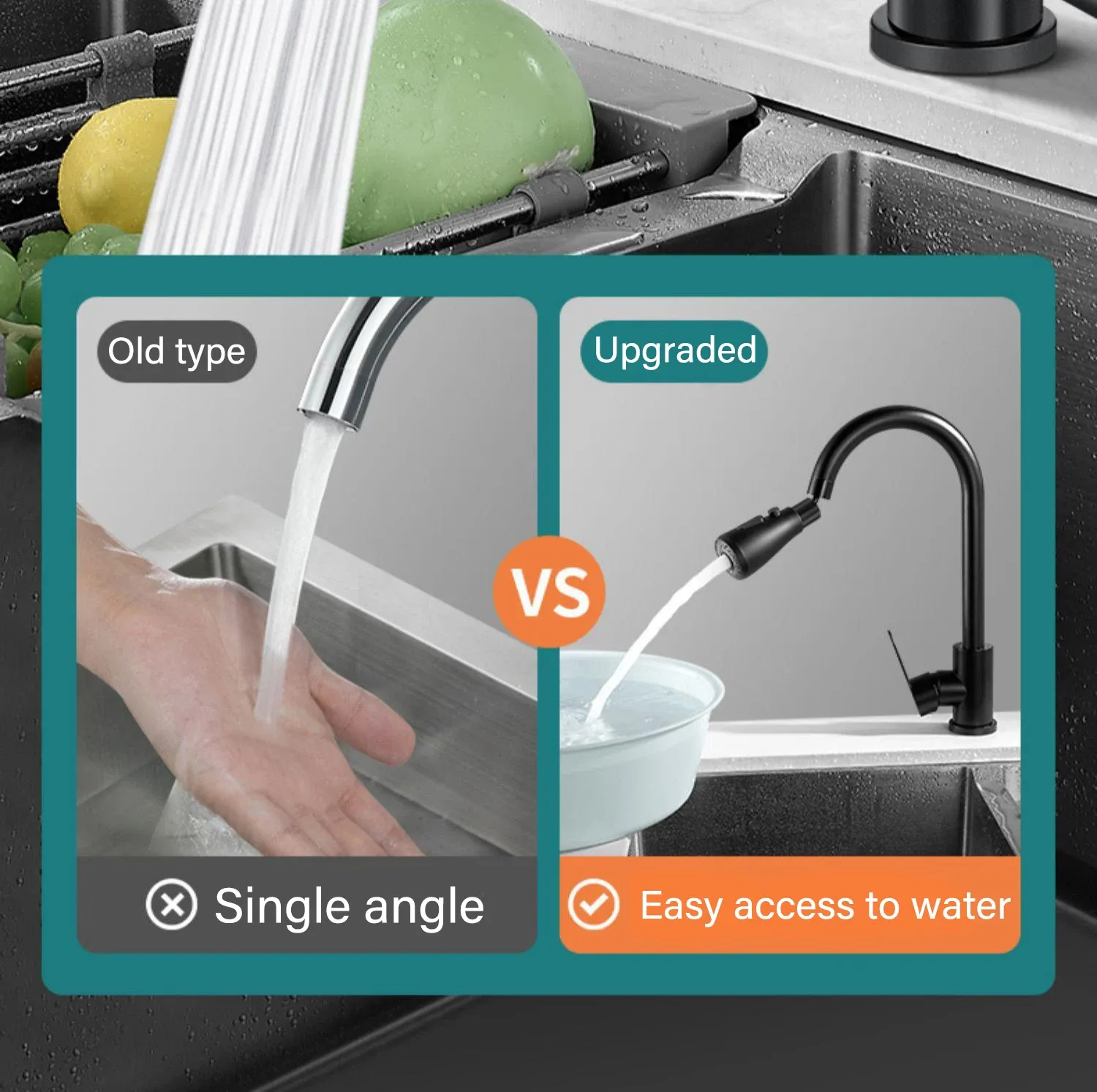 Rallonge de robinet de cuisine utilisation quotidienne