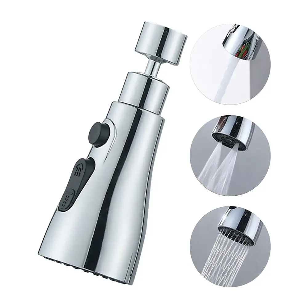 Rallonge de robinet de cuisine universelle 3 en 1 à rotation à 360° – Embout extractible multi-jets 7