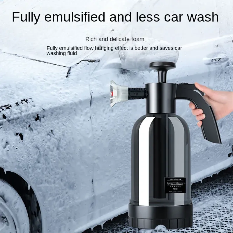 Pulvérisateur de mousse à pompe manuelle 2 L avec 3 types de buses, pour lavage de voiture 3