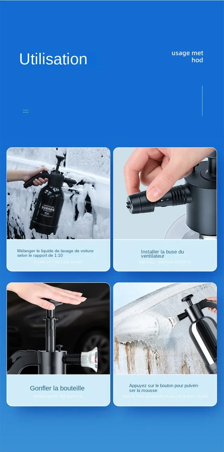 Lavage à la mousse de neige