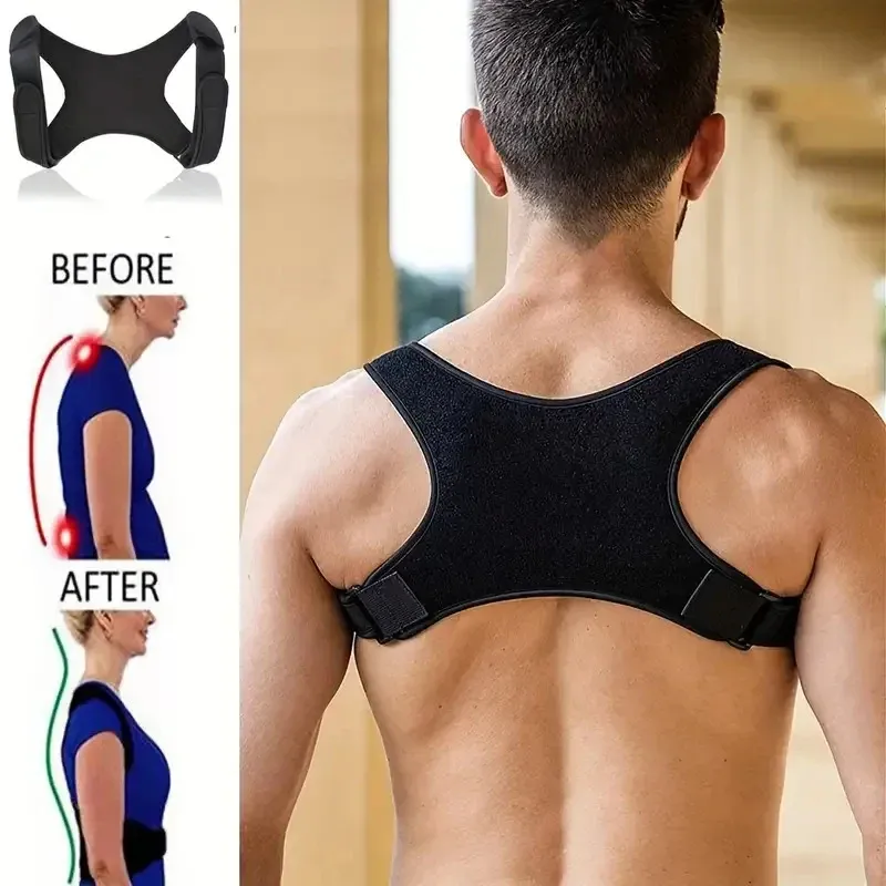 Correcteur de posture dorsal réglable pour homme, ceinture de soutien lombaire et des épaules (lot de 1, 3 ou 5 pièces)