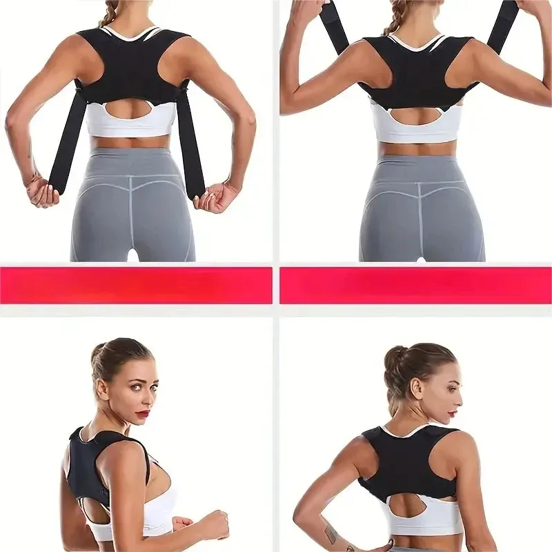 Correcteur de posture dorsal réglable pour homme, ceinture de soutien lombaire et des épaules (lot de 1, 3 ou 5 pièces) 4