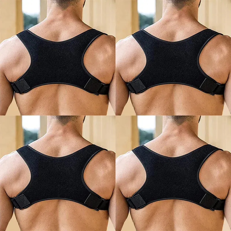 Correcteur de posture dorsal réglable pour homme, ceinture de soutien lombaire et des épaules (lot de 1, 3 ou 5 pièces) 8