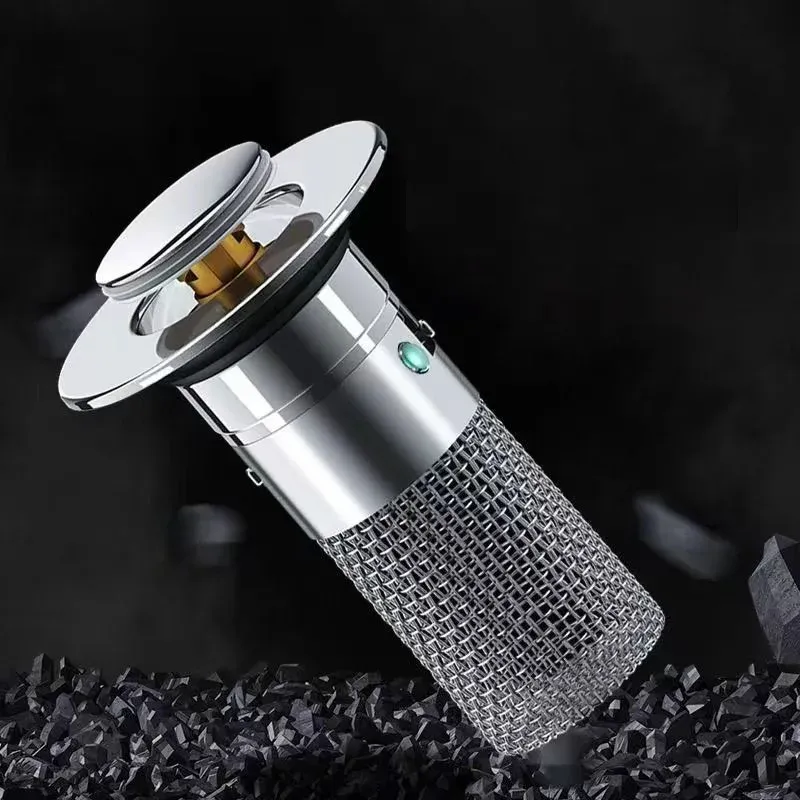 Bouchon de vidange pop-up pour lavabo et évier avec filtre anti-cheveux - Image 1