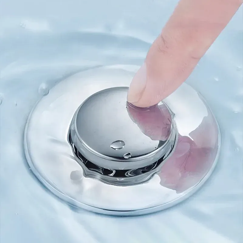 Bouchon de vidange pop-up pour lavabo et évier avec filtre anti-cheveux 2