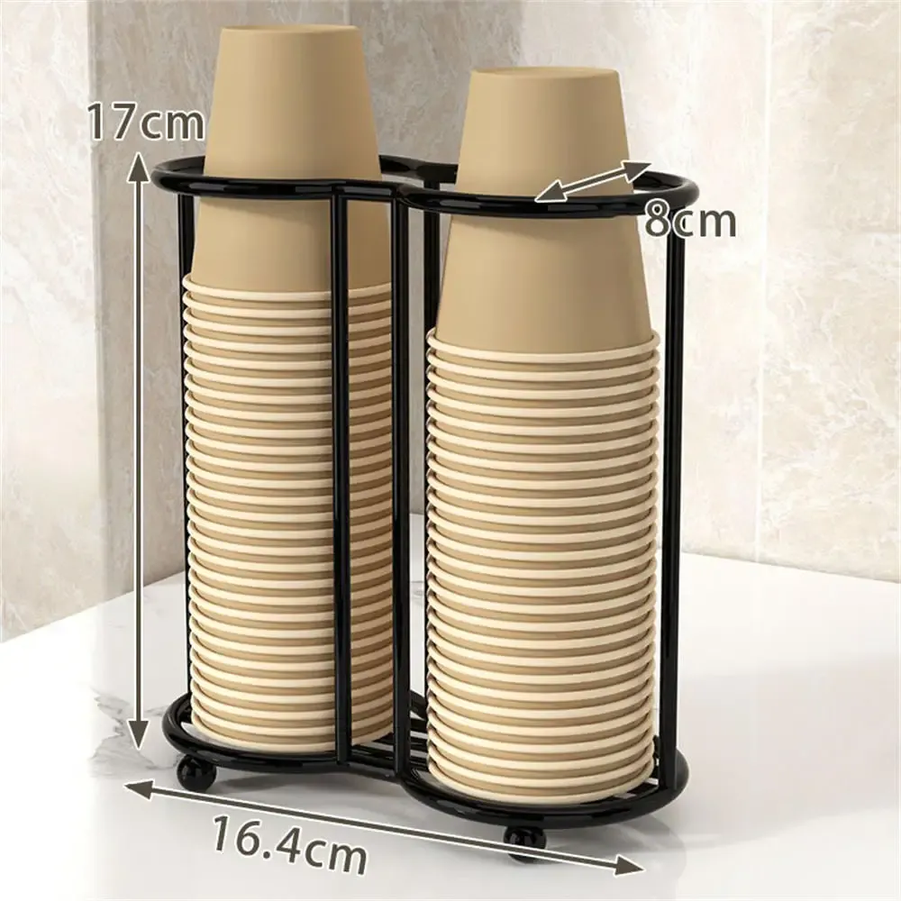 Porte-gobelets jetables en bois, distributeur d'eau et de thé, présentoir à tasses avec tige allongée, accessoire d'organisation 16