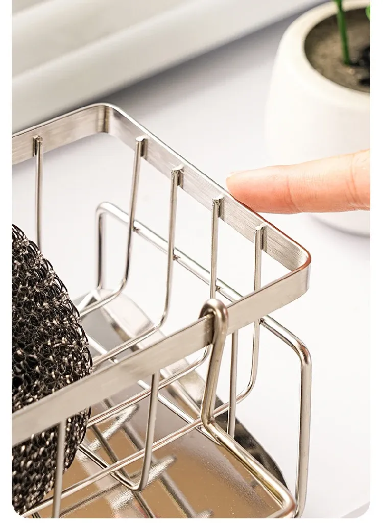 Support de rangement en acier inoxydable, finition soignée