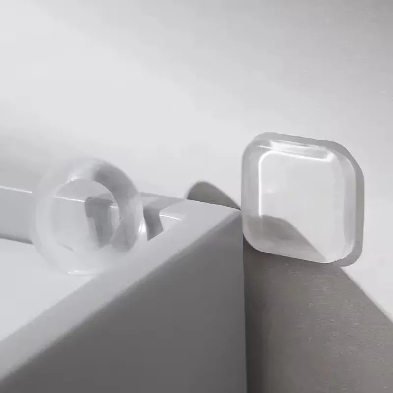Protection murale transparente en caoutchouc souple pour poignée de porte, butoir silencieux autocollant 6