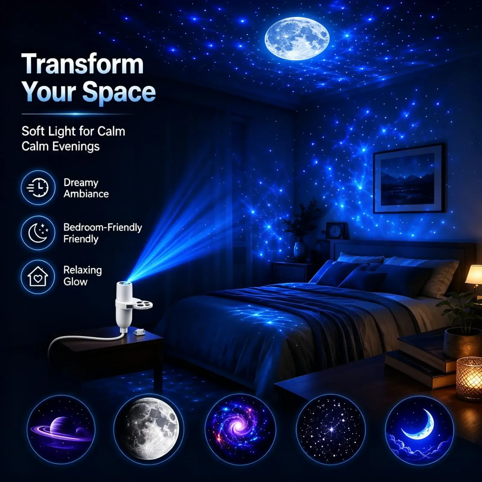 Ambiance nocturne avec projecteur