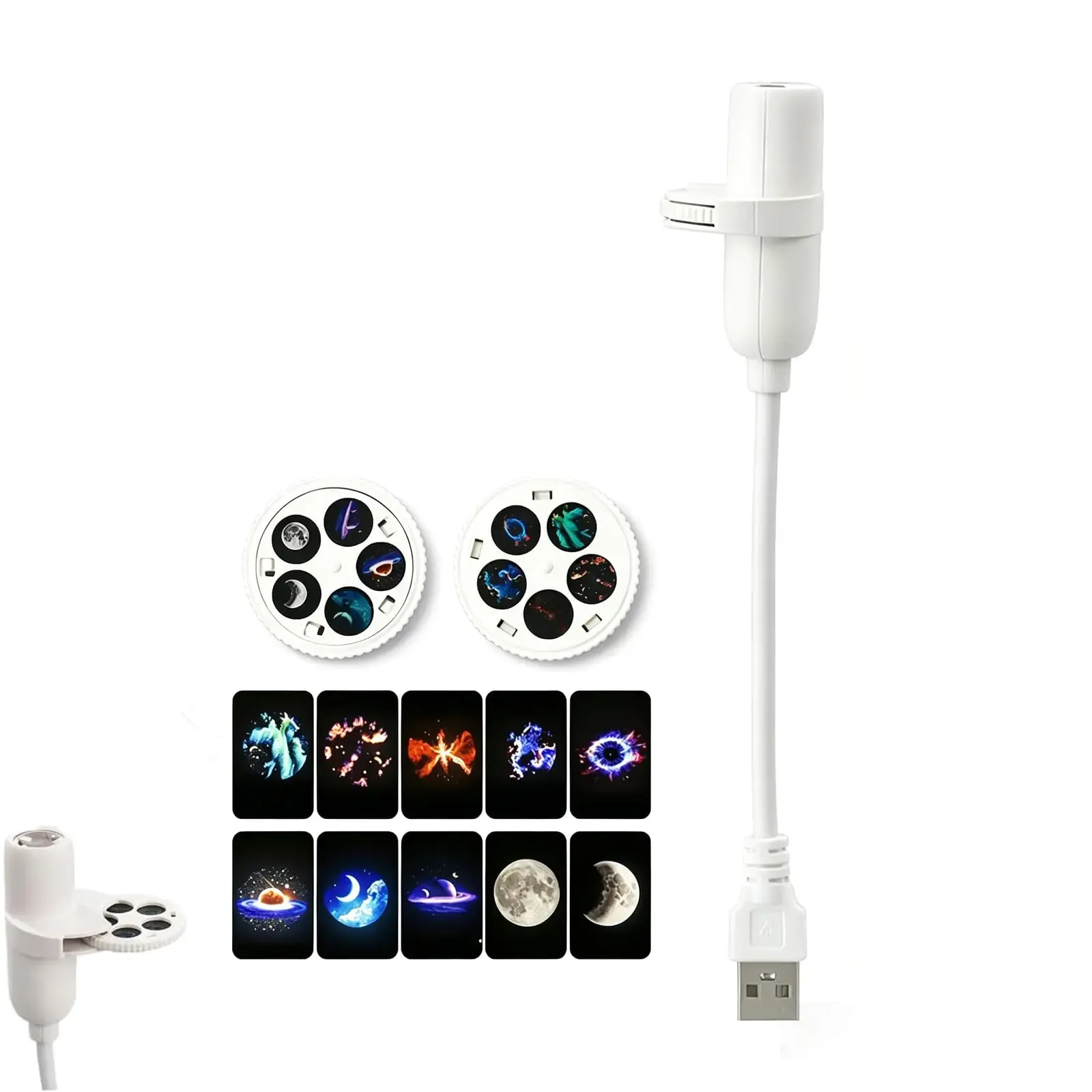 Mini projecteur d'étoiles USB Galaxy 360° – Lampe d'ambiance réglable pour chambre, veilleuse romantique pour la nuit, idéale pour les fêtes d'anniversaire 8