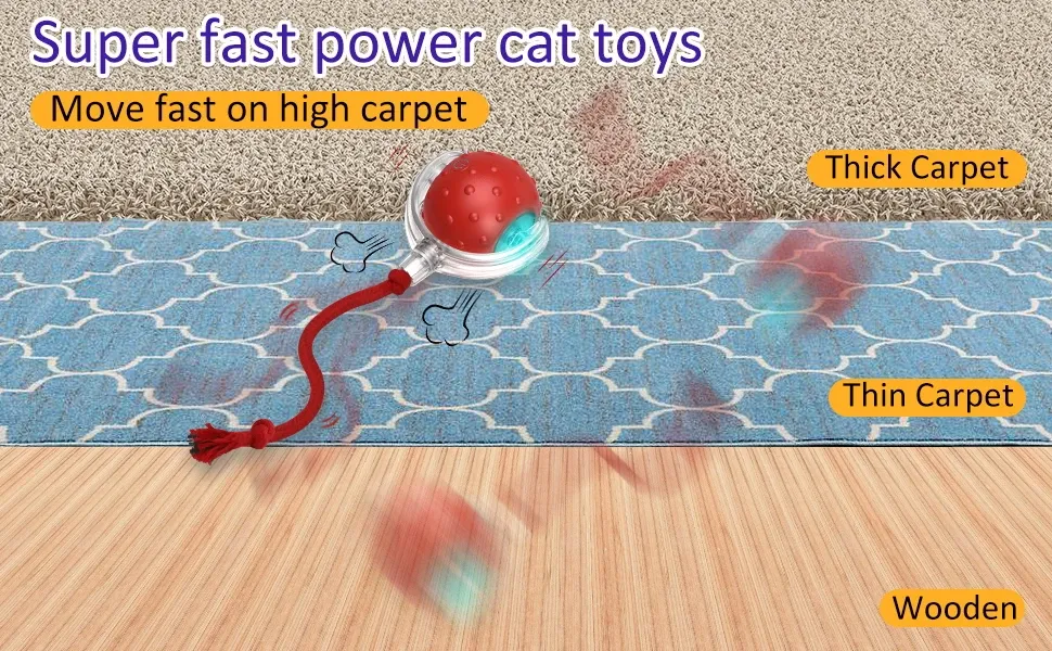 Jouet interactif pour chat avec cordon oscillant