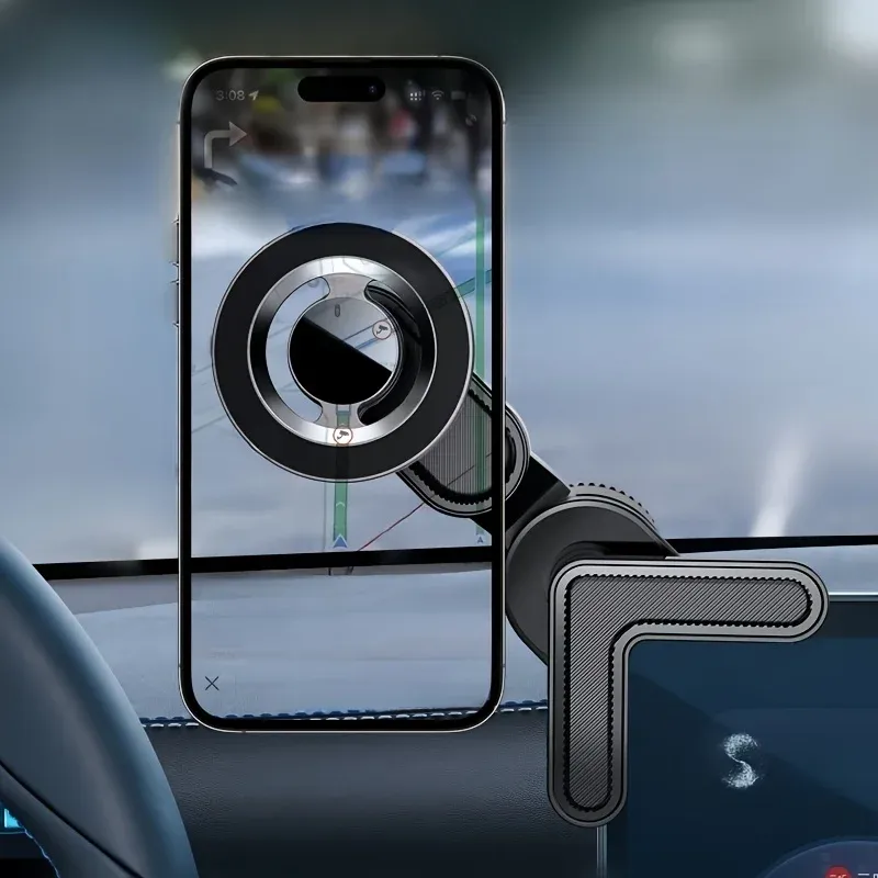 Support de téléphone magnétique universel pour voiture, rotation à 360 degrés, aimant puissant, compatible iPhone 15 MagSafe et Xiaomi