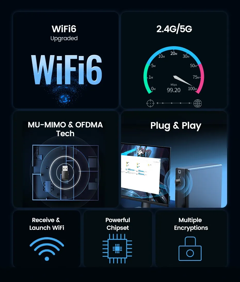 Gros plan sur le design compact de l'adaptateur