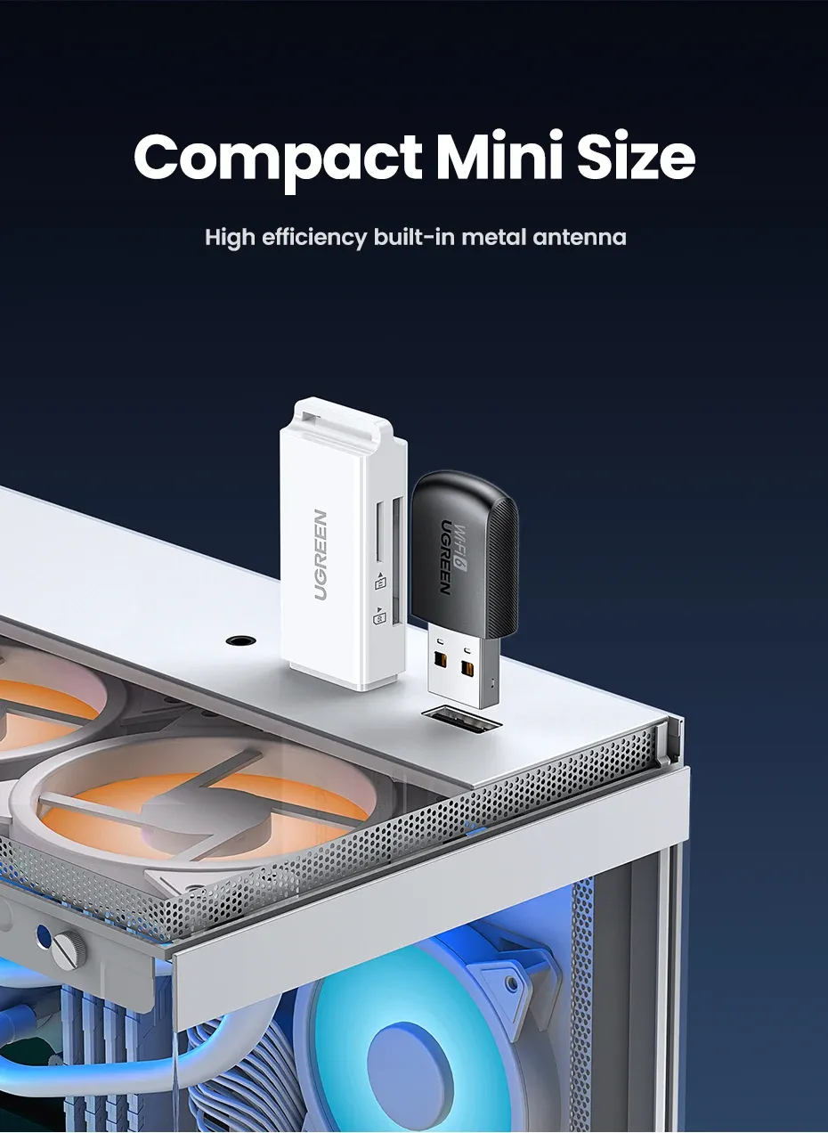 Adaptateur Wi-Fi UGREEN dans une mise en scène lifestyle