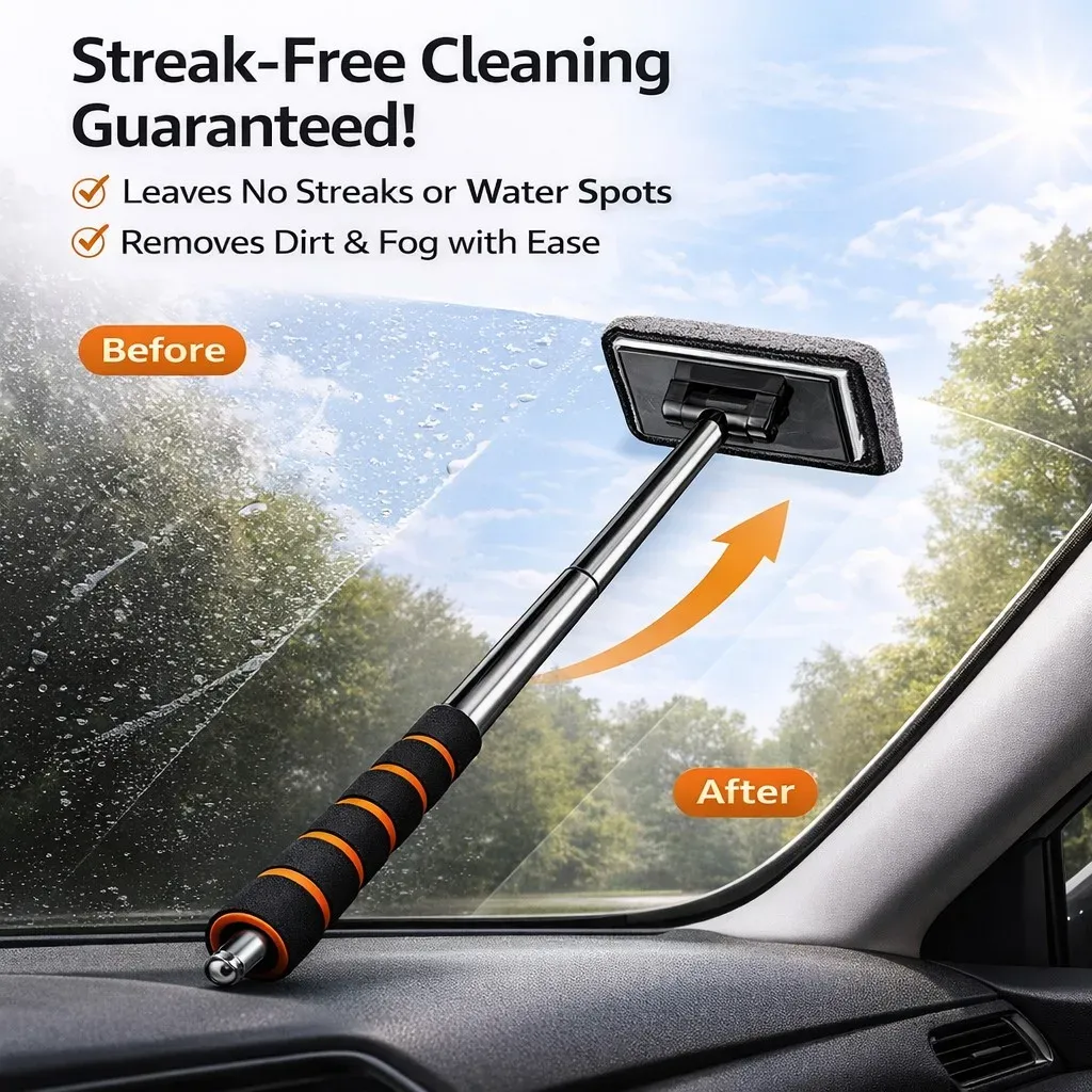 Brosse de nettoyage de vitres sous différents angles