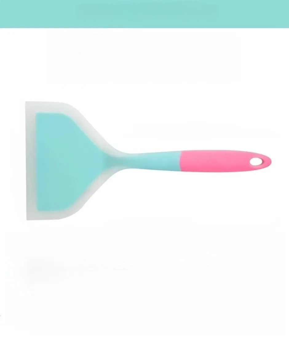 Spatule en silicone large, grattoir de cuisine antiadhésif pour viande, œufs et pizza, couleur aléatoire 6