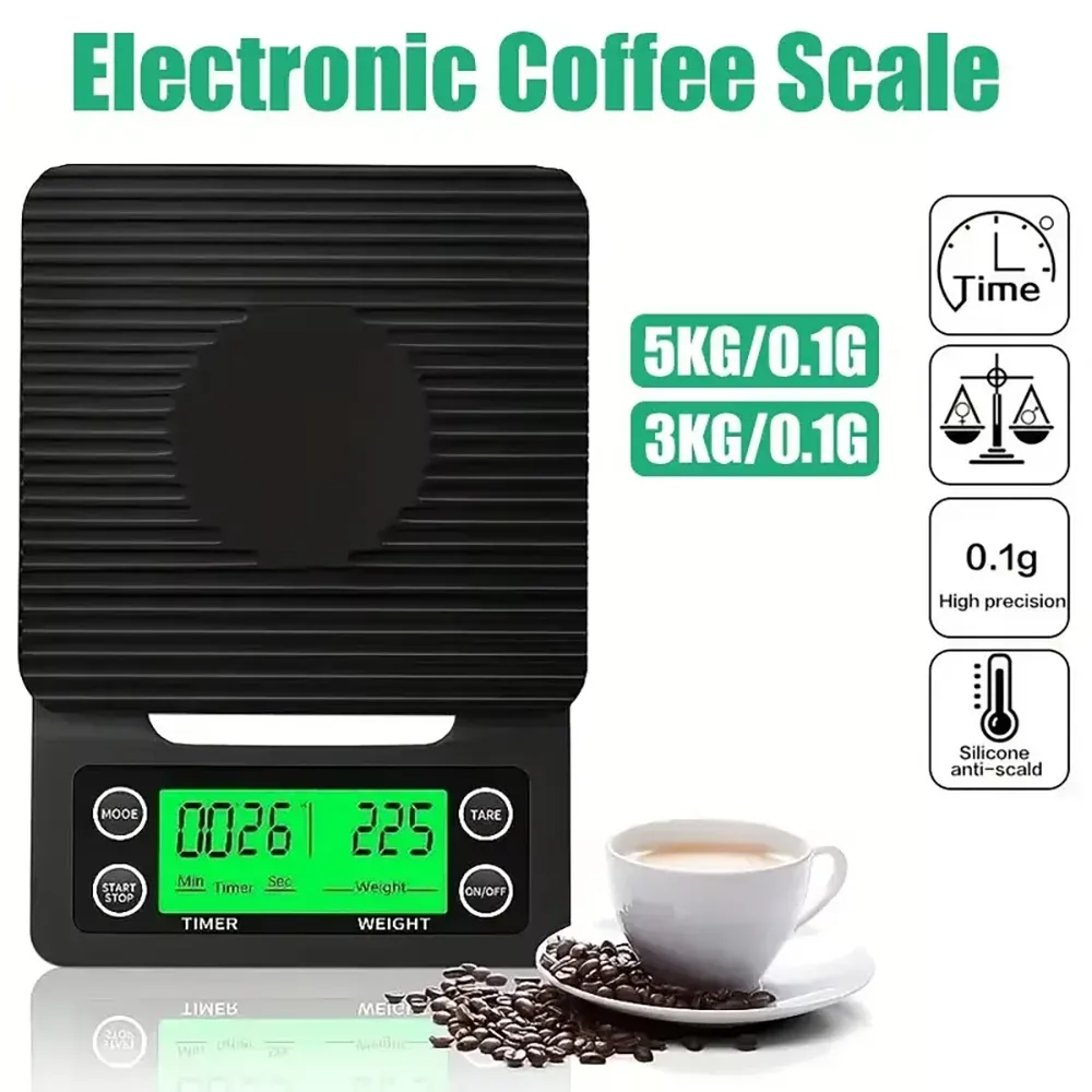 Balance à Café Numérique 3 kg / 0,1 g pour Filtre et Espresso avec Écran LCD - Image 1