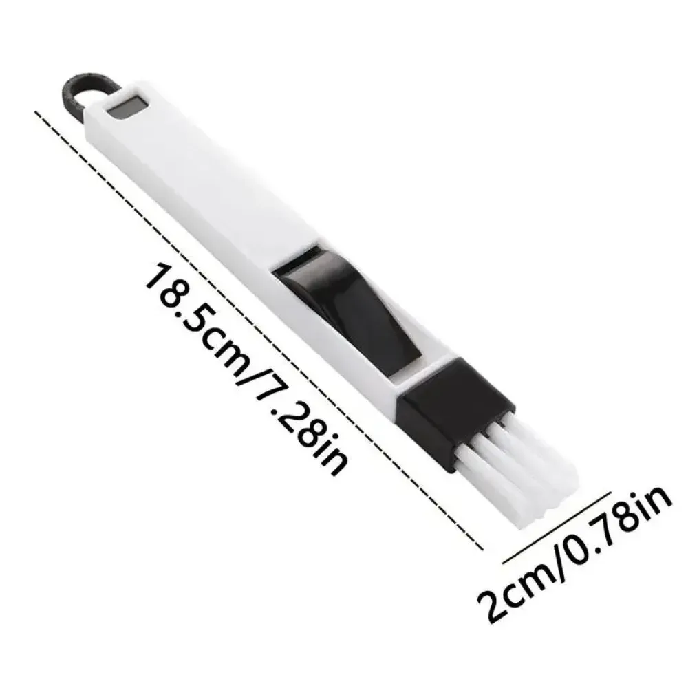 Ensemble de brosses de nettoyage pour rainures de fenêtres, fentes et recoins de clavier, avec pelle à poussière et brosse pour rails 4