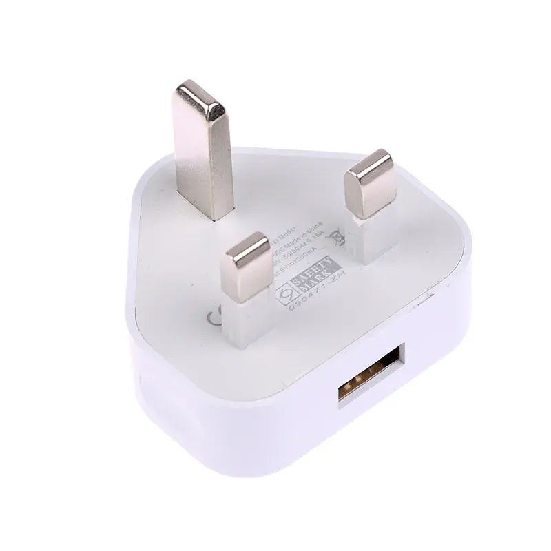 Adaptateur de chargeur mural universel, prise britannique 3 broches, 1 à 2 ports USB, compatible iPhone 11 et Huawei 8