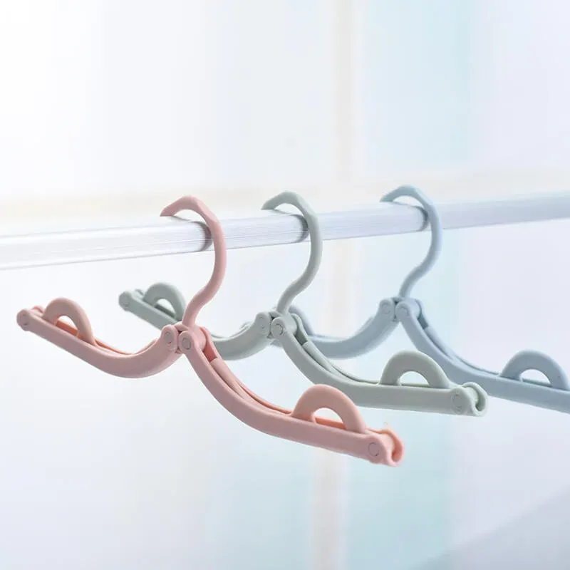 Cintres pliants de voyage multifonctionnels en plastique, portables, pour déplacements professionnels et organisation de garde-robe 4