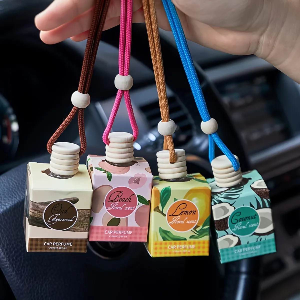 Mini Désodorisant de Voiture aux Huiles Essentielles, Diffuseur d'Aromathérapie et Coffret Cadeau - Image 1