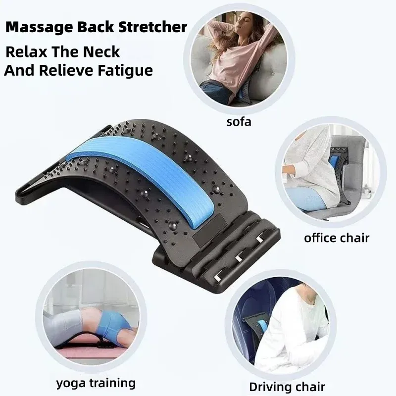Coussin de massage dorsal pour la relaxation musculaire et l'étirement du dos, avec support lombaire 2
