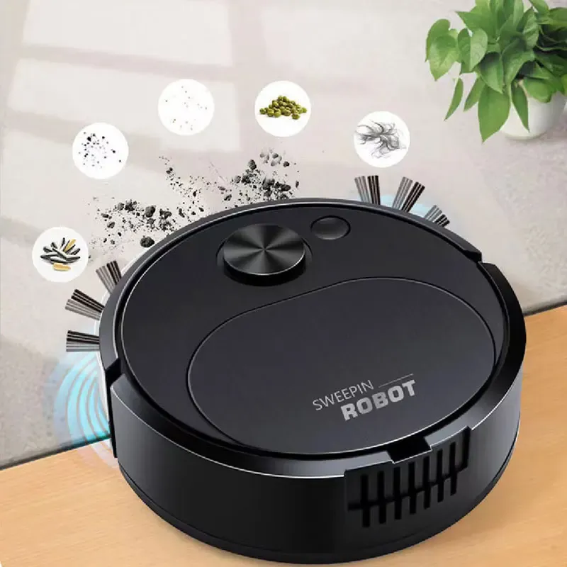 Robot aspirateur intelligent 3 en 1 sans fil, 1500 Pa, balayage et lavage, rechargeable par USB, pour la maison et le bureau 1