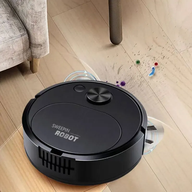 Robot aspirateur intelligent 3 en 1 sans fil, 1500 Pa, balayage et lavage, rechargeable par USB, pour la maison et le bureau 2