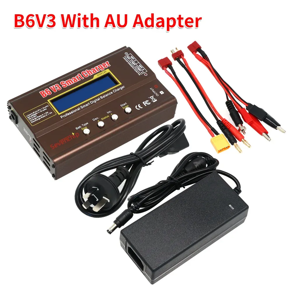 Chargeur de batterie iMAX B6 V3 80 W 6 A pour LiHV, LiPo, NiMH, Li-ion et NiCd, chargeur-déchargeur numérique RC avec équilibreur, adaptateur 12 V 5 A 11
