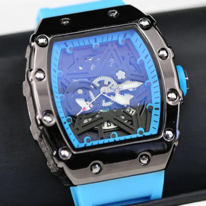 Montre homme à quartz lumineuse, design pentagramme en forme de tonneau de vin 5