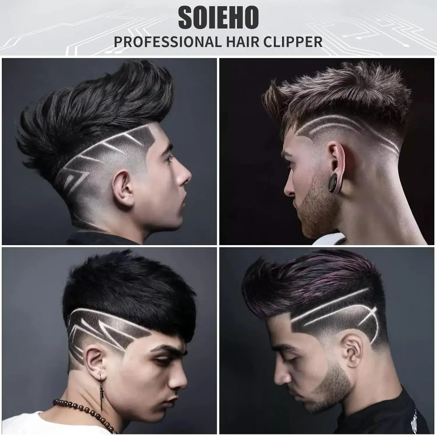 Tondeuse à cheveux électrique sans fil professionnelle 6