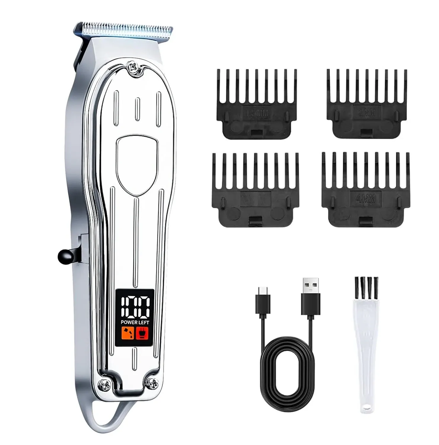 Tondeuse à cheveux électrique sans fil professionnelle 12