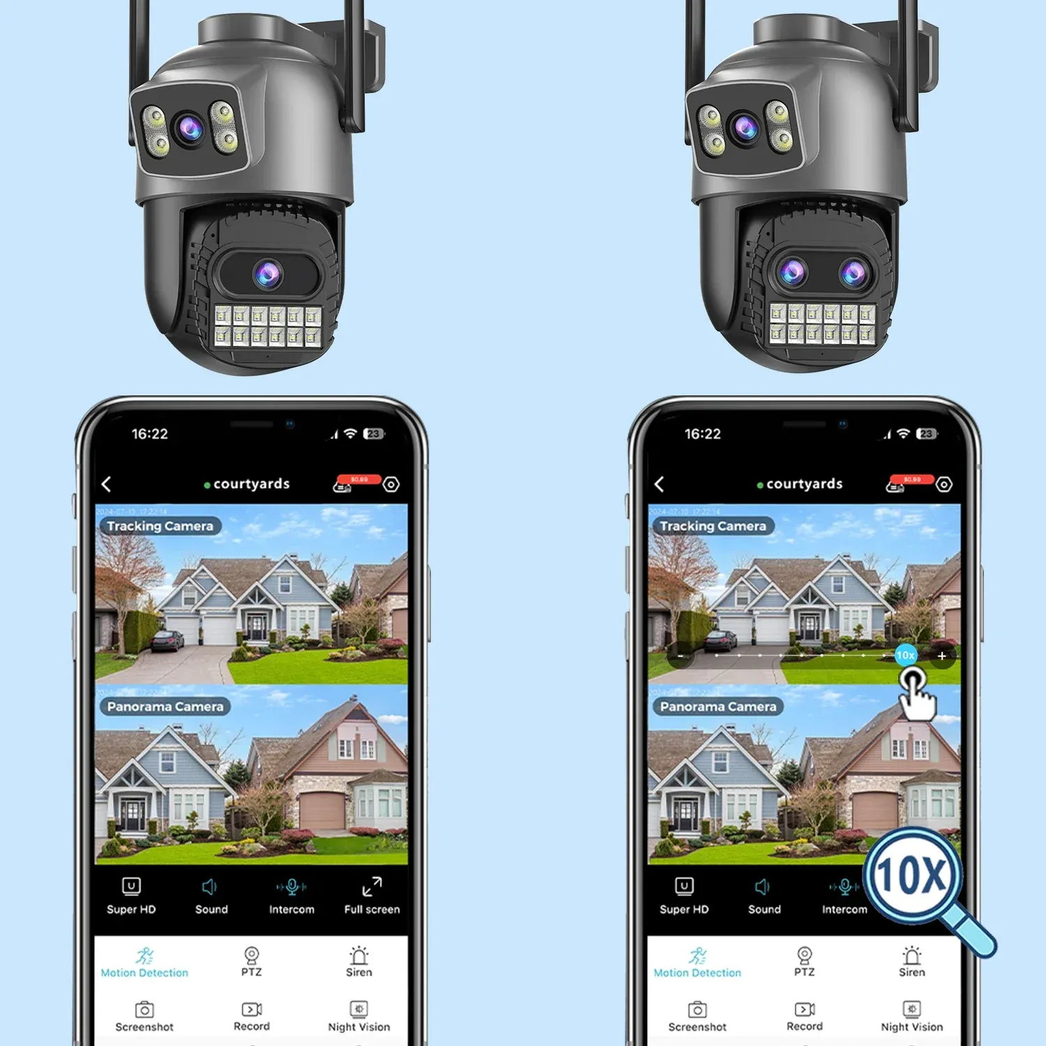 Comparaison des versions de la caméra