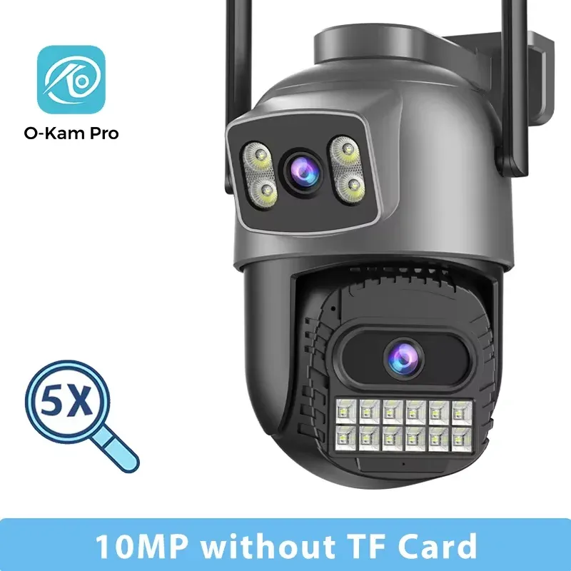 Caméra de surveillance extérieure Wi-Fi BESDER 15 MP, double écran, zoom numérique 10x, caméra IP PTZ 8 MP, compatible O-Kam Pro 8