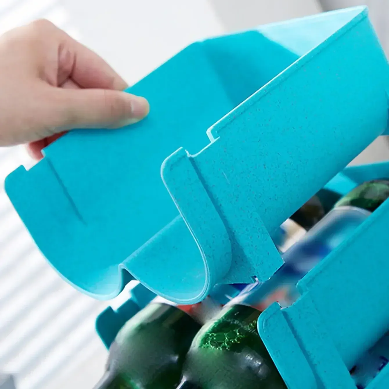 Lot de 3 organisateurs de réfrigérateur pour canettes et bouteilles de vin 4
