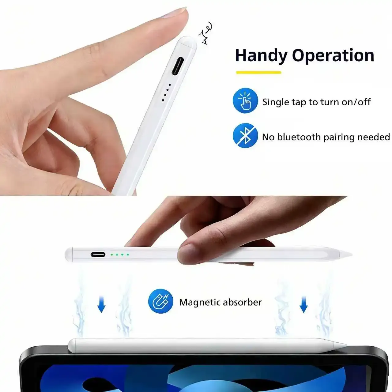 Stylet universel 2025 pour tablette iOS, Android et Windows, téléphone, stylet capacitif multicolore, stylo pour dessin et écriture 4