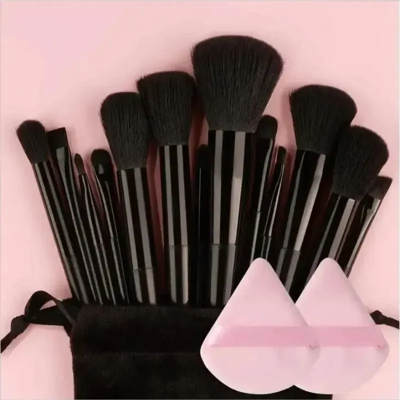 Ensemble de pinceaux de maquillage professionnels, pinceaux cosmétiques doux et moelleux pour fond de teint, poudre, fard à paupières et estompage, outils de beauté