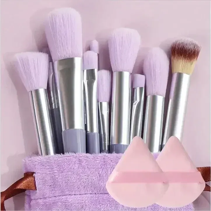 Ensemble de pinceaux de maquillage professionnels, pinceaux cosmétiques doux et moelleux pour fond de teint, poudre, fard à paupières et estompage, outils de beauté 15