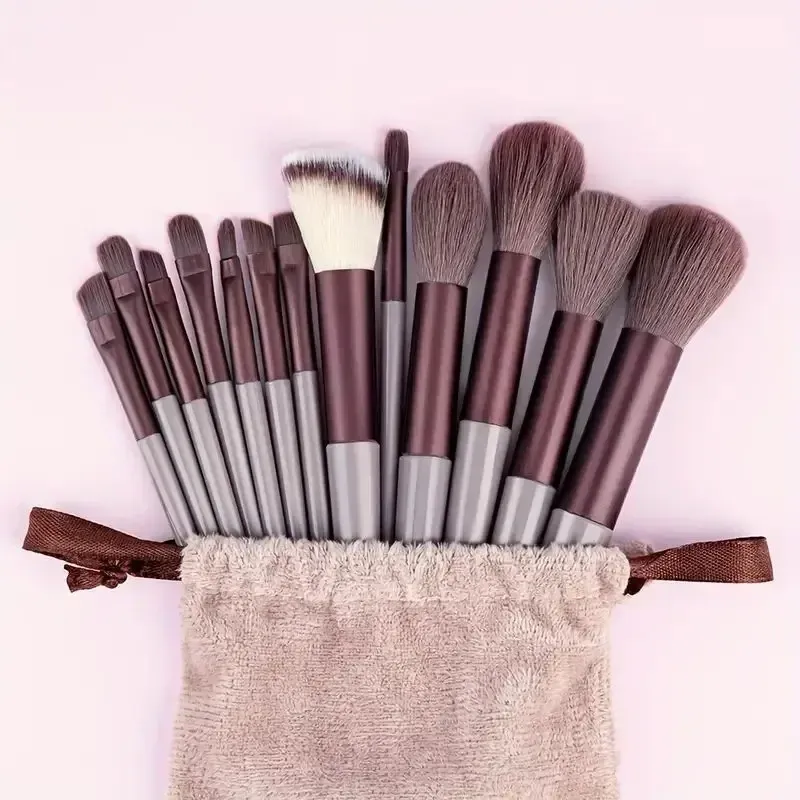 Ensemble de pinceaux de maquillage professionnels, pinceaux cosmétiques doux et moelleux pour fond de teint, poudre, fard à paupières et estompage, outils de beauté 7
